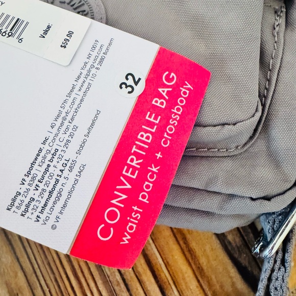 NWT Kipling Convertible Merryl Bag Waist Pack Crossbody 2 in One zipper purse - Picture 10 of 14